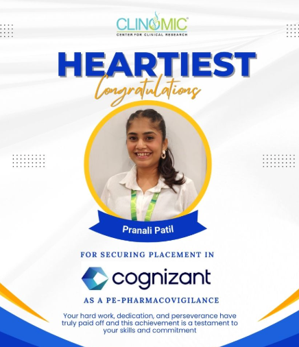 Pranali Patil placed as PE-Pharmacovigilance at Cognizant