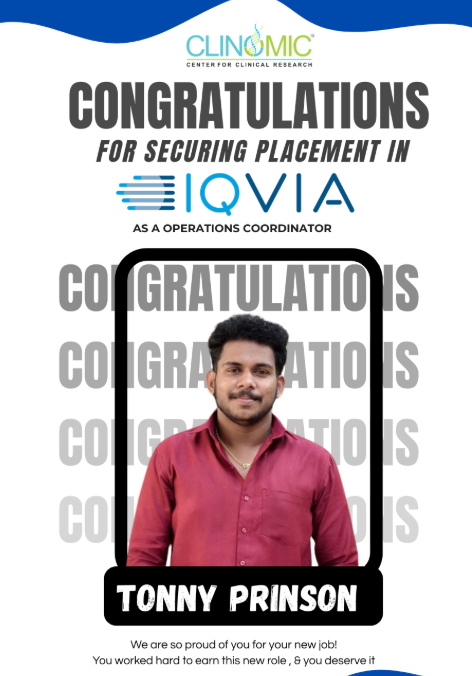 Tonny Prinson placed as Operations Coordinator at IQVIA