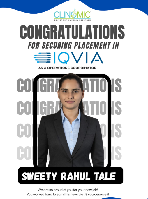 Sweety Rahul Tale placed as Operations Coordinator at IQVIA